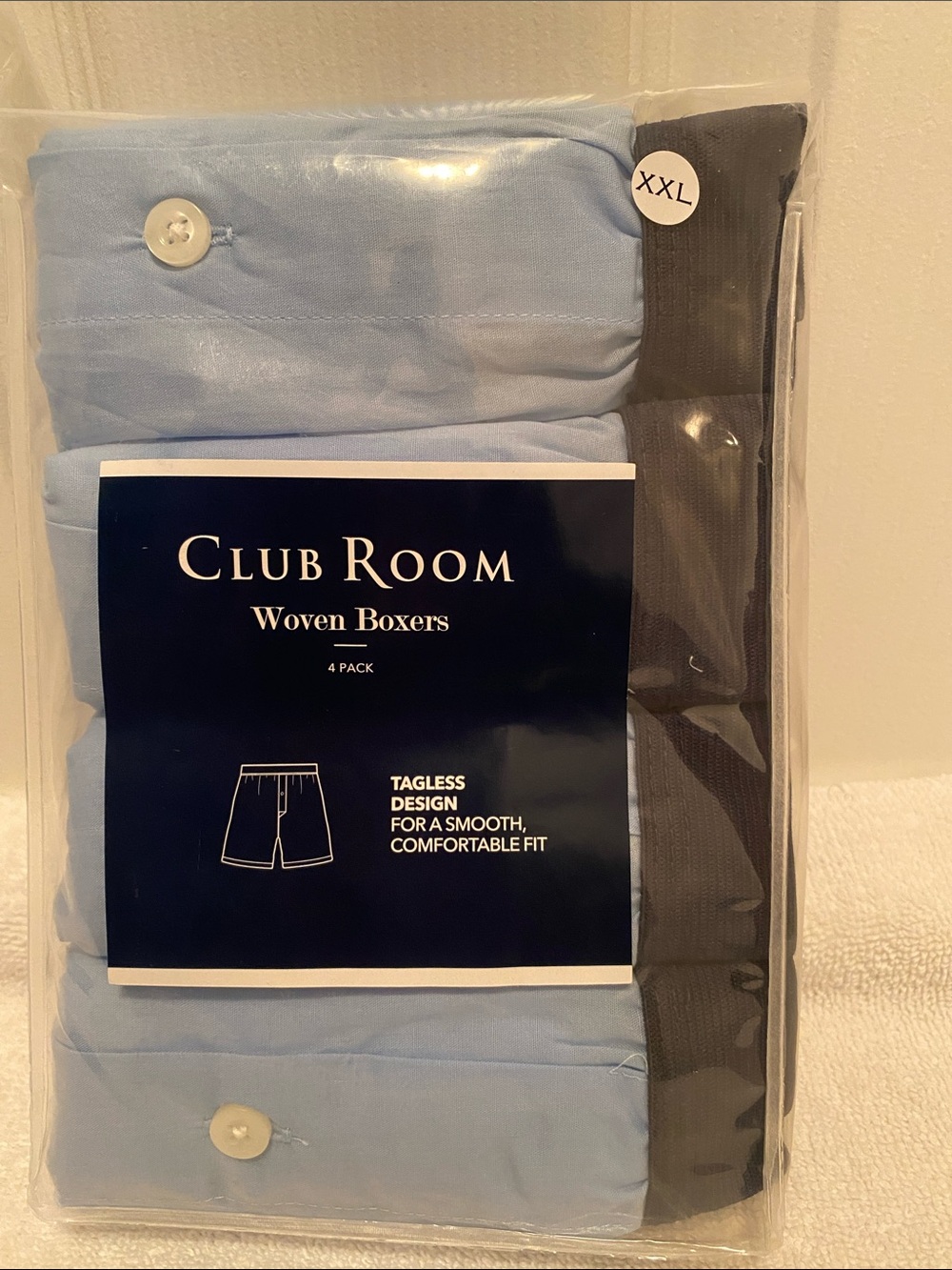 Club Room 4 Pack Sky Blue Woven Boxers…size XXL